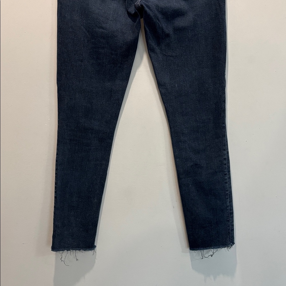 Veronica Beard Debbie High-Rise Skinny Jeans Button Fly Dark Wash Raw Hem 27 - Picture 10 of 15
